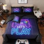 NINENINE Gaming Bedding Set 6PCS Twin Comforter Sets Gaming Bedding Sets for Boys,Bed in A Bag(1Comforter,1Flat Sheet,1Fitted Sheet,1Cushion Cover,2Pillowcases)