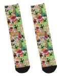 Bioworld Minecraft Men's All Over Pattern TNT On Sublimated Crew Sock