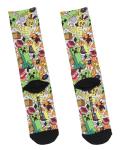 Bioworld Minecraft Men's All Over Pattern TNT On Sublimated Crew Sock