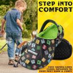 Get Trend Minecraft Clogs for Boys, Fleece Lined Slip On Shoes, Non Slip Indoor Slippers, Creeper, Gamer Gifts for Boys (2.5/3.5 US, Multi Minecraft)