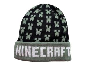 Minecraft Beanie Winter Hat, Black, 54 cm