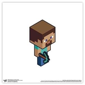 Trends International Gallery Pops Minecraft - Isometric Steve Wall Art Wall Poster, 12" x 12", Unframed Version