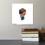 Trends International Gallery Pops Minecraft - Isometric Steve Wall Art Wall Poster, 12" x 12", Unframed Version