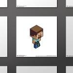 Trends International Gallery Pops Minecraft - Isometric Steve Wall Art Wall Poster, 12" x 12", Unframed Version