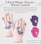 Brook + Bay Kids Gloves - Toddler Gloves - Winter Glove Kids - Kid Mittens - 3 Pack Boy Girl Knit Mittens for Snow