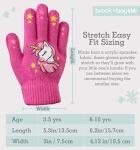 Brook + Bay Kids Gloves - Toddler Gloves - Winter Glove Kids - Kid Mittens - 3 Pack Boy Girl Knit Mittens for Snow