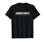 Minecraft Stone Texture Logo Monochrome Design T-Shirt