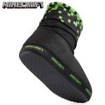 Minecraft Slipper Boots for Boys - Warm Kids Slippers Size 11-7 Non-Slip House Shoes - Gamer Gifts for Boys (Black/Green, 1/2)