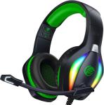 Fachixy FC100 Gaming Headset with Microphone for PS4, PS5, Switch, Xbox, PC, Mac, Gamer Headset with RGB Light, Computer Headphones with Mic