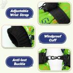 Kids Ski Gloves Waterproof Winter Snow Snowboarding Gloves Non Slip Windproof Sport Mittens for Boys Girls Youth Sledding Riding Driving Hiking (Game Green, 6-10 Years)