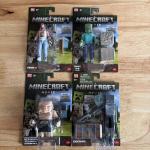 Minecraft Movie Set of 4 Action Figures | Garrett Zombie Enderman Piglin Warrior