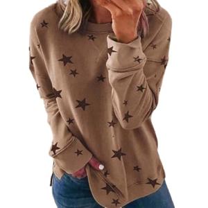 Betadog Cute Fall Outfits For Women Fall Casual Sweatshirts For Women 2025 Crew Neck Hoodies Shirts Long Sleeve Pullover Sweaters Fashion Tops Khaki Sweatshirt With Pockets For Small