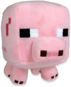 Pixel-Style Game Basic Plush Character Soft Toy, Video Game-Inspired Collectible Plushies Gifts for Kids & Fans (Piglin)