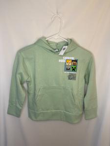 NWT Old Navy kids Minecraft Hoodie Sweatshirt green sz S 6 - 7