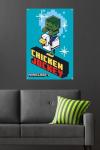 Trends International Minecraft - Chicken Jockey Wall Poster with Push Pins, 34L x 22.4W, Poster & Push Pin Bundle