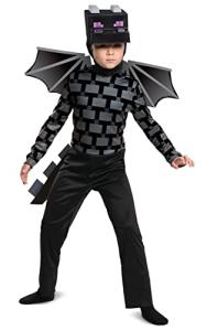 Disguise Minecraft Ender Dragon Costume for Kids, Video Game Inspired Character Outfit, Classic Child Size (10-12),Black