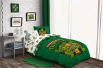 Jay Franco Nickelodeon Teenage Mutant Ninja Turtles Green Bricks 5 Piece Twin Bed Set - Includes Reversible Comforter & Sheet Set Bedding - Super Soft Fade Resistant Microfiber