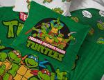 Jay Franco Nickelodeon Teenage Mutant Ninja Turtles Green Bricks 5 Piece Twin Bed Set - Includes Reversible Comforter & Sheet Set Bedding - Super Soft Fade Resistant Microfiber
