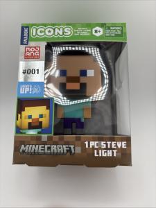 Minecraft ICONS Steve Night Light Lamp 3D Character Figure Paladone #001 NEW!
