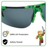 ARKAID Minecraft Sunglasses for Kids | Creeper Sports Wrap Shades with UV400 |One Size Fits Most Kids