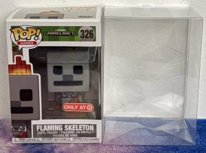 Funko Pop! FLAMING SKELETON: Minecraft #326 Target EXCLUSIVE Mojang Vaulted RARE