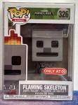 Funko Pop! FLAMING SKELETON: Minecraft #326 Target EXCLUSIVE Mojang Vaulted RARE