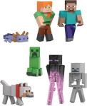 ​Minecraft Set of 7 Action Figures, World Builder Pack, Starter Collection of Characters in 3.25-inch Scale, Includes Steve, Ari, Enderman & More