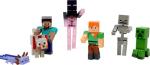 ​Minecraft Set of 7 Action Figures, World Builder Pack, Starter Collection of Characters in 3.25-inch Scale, Includes Steve, Ari, Enderman & More