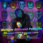 Camlinbo LED Mask & Glow Set with Gesture Sensing, Gifts for Teens, Cool Stuff Christmas Toys, Light Up Mask Gloves and Shoelaces for Xmas New Year's Eve Costume Holiday Party