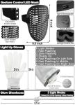 Camlinbo LED Mask & Glow Set with Gesture Sensing, Gifts for Teens, Cool Stuff Christmas Toys, Light Up Mask Gloves and Shoelaces for Xmas New Year's Eve Costume Holiday Party