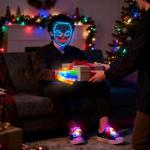 Camlinbo LED Mask & Glow Set with Gesture Sensing, Gifts for Teens, Cool Stuff Christmas Toys, Light Up Mask Gloves and Shoelaces for Xmas New Year's Eve Costume Holiday Party
