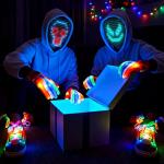 Camlinbo LED Mask & Glow Set with Gesture Sensing, Gifts for Teens, Cool Stuff Christmas Toys, Light Up Mask Gloves and Shoelaces for Xmas New Year's Eve Costume Holiday Party