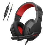 NUBWO U3 Gaming Headset with Microphone, Safe Volume Limited, Kids Headphones for Switch, Super Lightweight, Rich Sound, 3.5mm Jack for NS, PS4, PS5, Xbox, Tablet, iPad Computer, Red