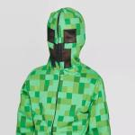 Minecraft Creeper Costume Hoodie Jacket Boy Girl Zip Front Mask Halloween S 4-16
