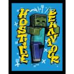 Pyramid International Minecraft (Hostige Behaviour) Collector Print (Framed) 30cm x 40cm, Art Poster, Posters & Prints, One Size