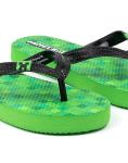 Minecraft Creeper Kids Sandals Kids | Green Flip Flop Sliders | Block Pixel Game Villain Summer Shoes | Slip-on Footwear