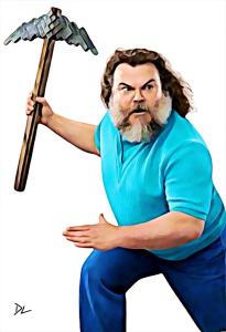 Steve "Jack Black Minecraft" Pop Art Print - 13 x 19 Poster
