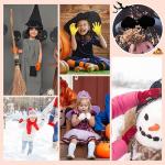 Kids Green Gloves Winter Magic Warm Full Finger Gloves Soft Stretchy Knit Mittens for Toddler Boys Girls Green One Size