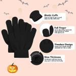 Kids Green Gloves Winter Magic Warm Full Finger Gloves Soft Stretchy Knit Mittens for Toddler Boys Girls Green One Size