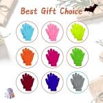 Kids Green Gloves Winter Magic Warm Full Finger Gloves Soft Stretchy Knit Mittens for Toddler Boys Girls Green One Size