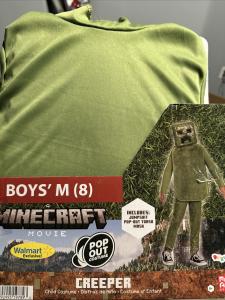 Halloween Costume Boys Minecraft Creeper Medium 8 New