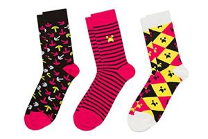 Minecraft Socks 3 Pack, Pink, Large