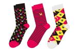 Minecraft Socks 3 Pack, Pink, Large