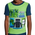 Minecraft Boys' 6-Piece Snug-Fit Cotton Pajamas Set, Defeat Them All, 10