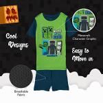 Minecraft Boys' 6-Piece Snug-Fit Cotton Pajamas Set, Defeat Them All, 10