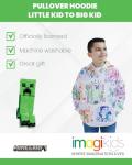 Minecraft Mobs Creeper Zombie Enderman Big Boys Fleece Pullover Hoodie White/Doodle Art 18-20