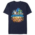 Men's Minecraft Legends Poster T-Shirt - Navy Blue - Large
