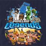Men's Minecraft Legends Poster T-Shirt - Navy Blue - Large