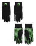 Bioworld Minecraft Youth Ski Gloves Creeper Steve Chicken Diamond Sword Design with Sure Grip Liners (L/XL)