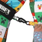 Bioworld Minecraft Youth Ski Gloves Creeper Steve Chicken Diamond Sword Design with Sure Grip Liners (L/XL)